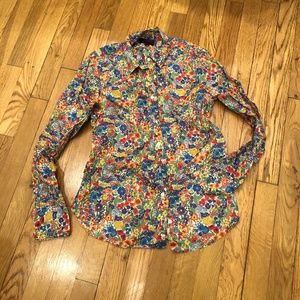 Liberty fabric button down shirt
